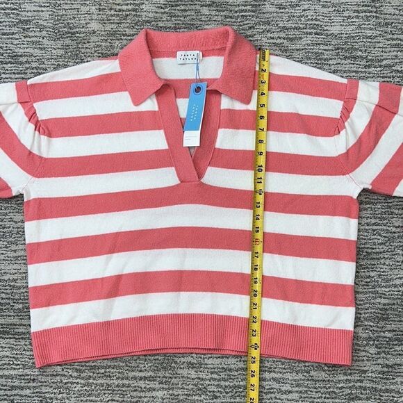 NWT Tanya Taylor Maisie Knit Top Salmon Rose Sweater 2X - Picture 8 of 13